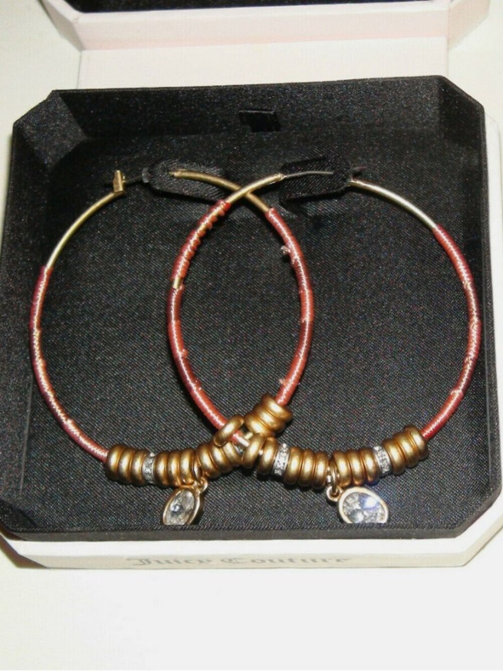 Juicy Couture 'Wanderlust' Thread Wrap Hoop Earrings